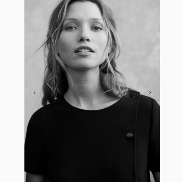 SEZANE Women Carolle Front Buttons Black Dress 38 Mid-length CUTE - Picture 8 of 8